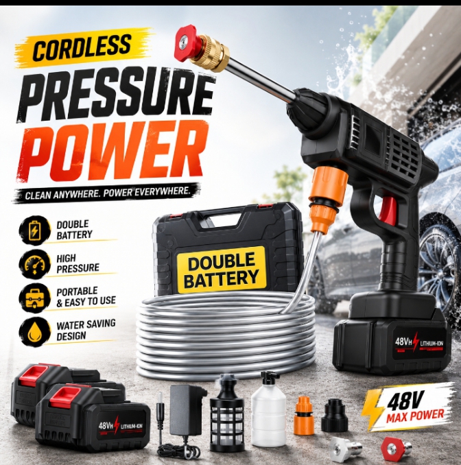 Pressure Washer  Gun – Rechargeable 48Vf Pressure Washer – Cordless Pressure Washer Gun